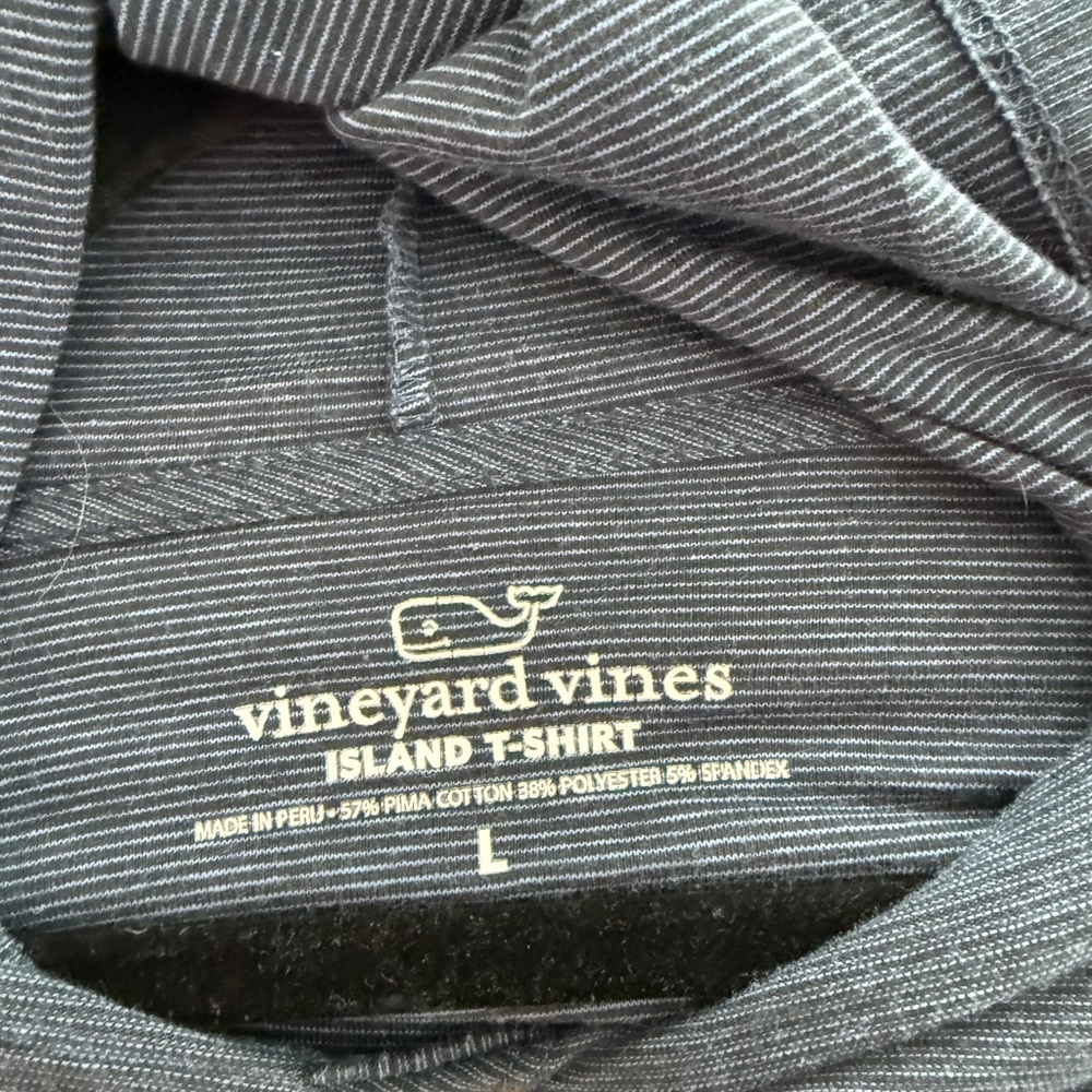 Men’s Vineyard Vines Hooded Long Sleeve Tee in Navy Blue, Size Large - Picture 6 of 6